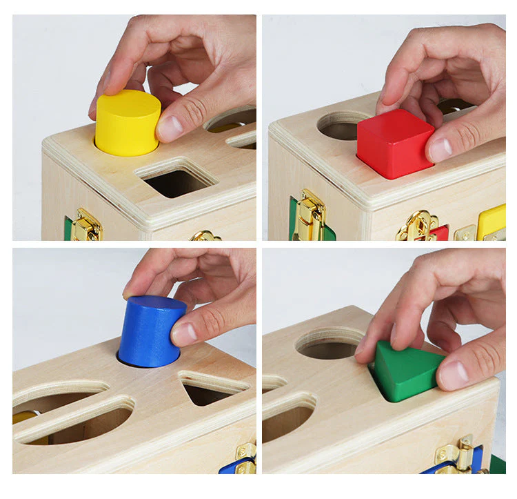Coffret éducatif Montessori verrouillage formes pour enfants - Jouet pédagogique d'apprentissage - Image 6