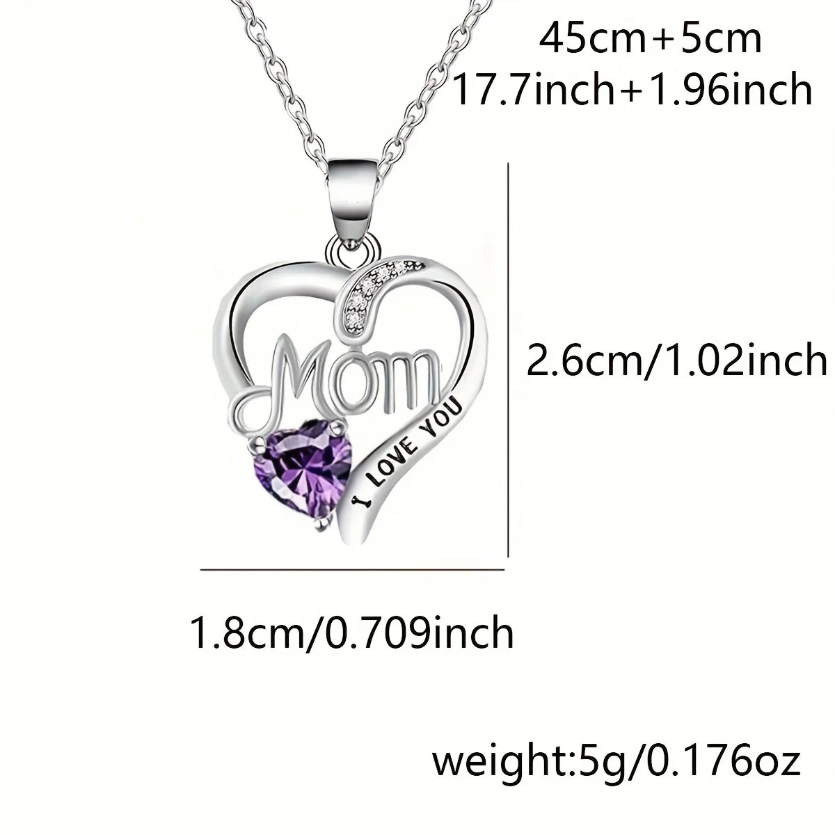 Collier Femme Pendentif Coeur 'Mom' avec Rose Éternelle – Cadeau Élégant pour la Fête des Mères - Image 7