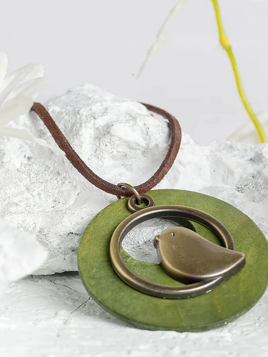 Collier Pendentif Rond Style Rétro Unisexe pour Cadeau ou Voyage - Image 10