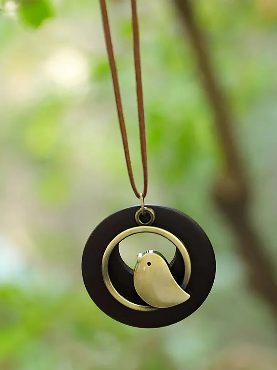 Collier Pendentif Rond Style Rétro Unisexe pour Cadeau ou Voyage - Image 13
