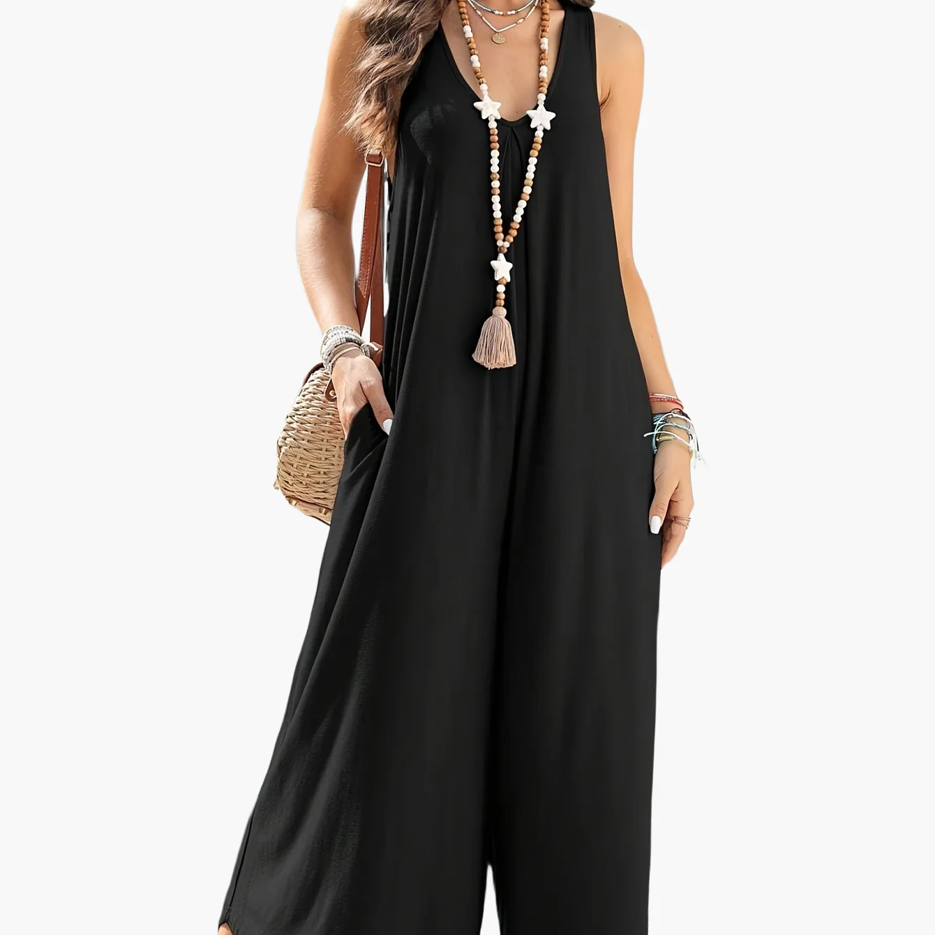 Combinaison ample décontractée femme style bohème pour l'été - Image 11