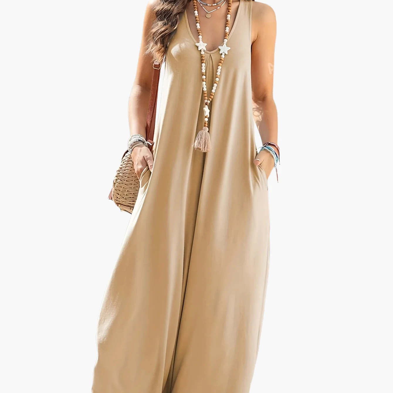 Combinaison ample décontractée femme style bohème pour l'été - Image 12