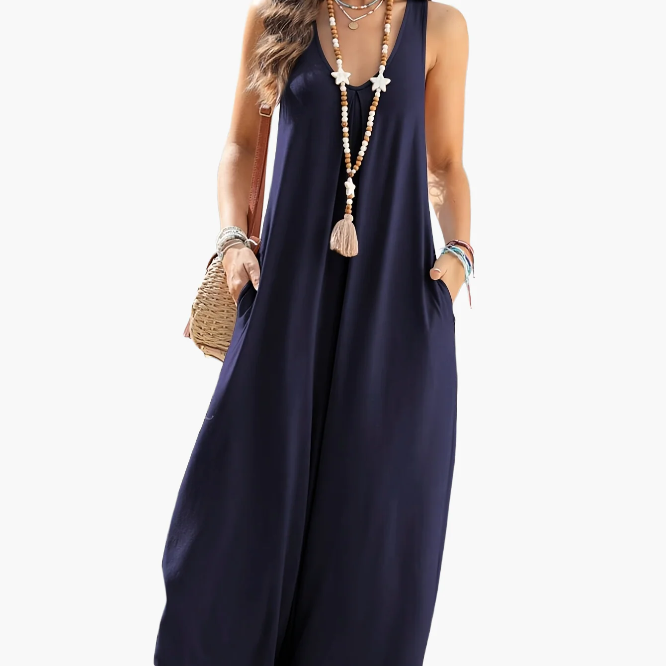 Combinaison ample décontractée femme style bohème pour l'été - Image 13