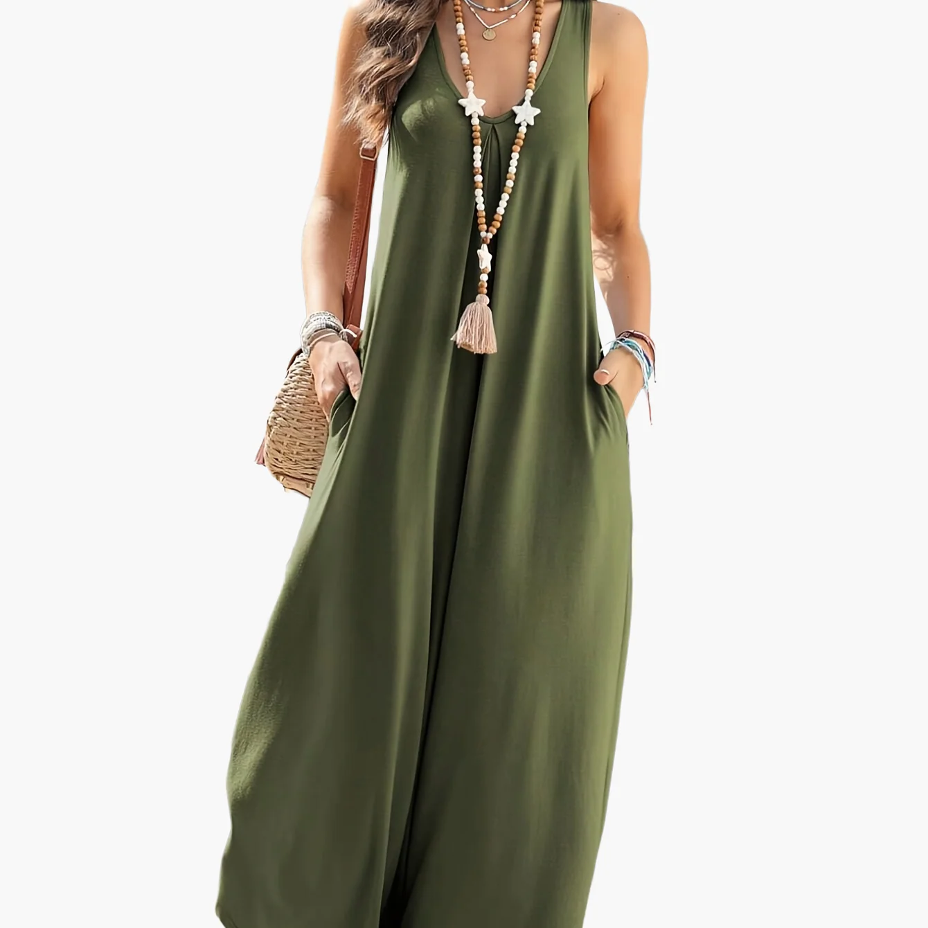 Combinaison ample décontractée femme style bohème pour l'été - Image 14