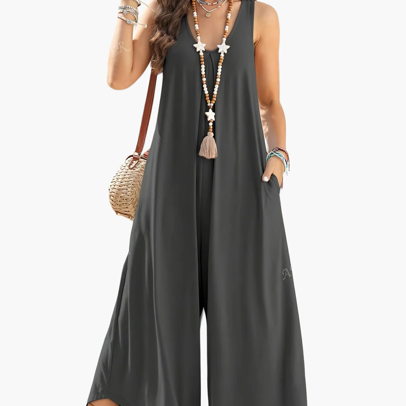 Combinaison ample décontractée femme style bohème pour l'été - Image 15
