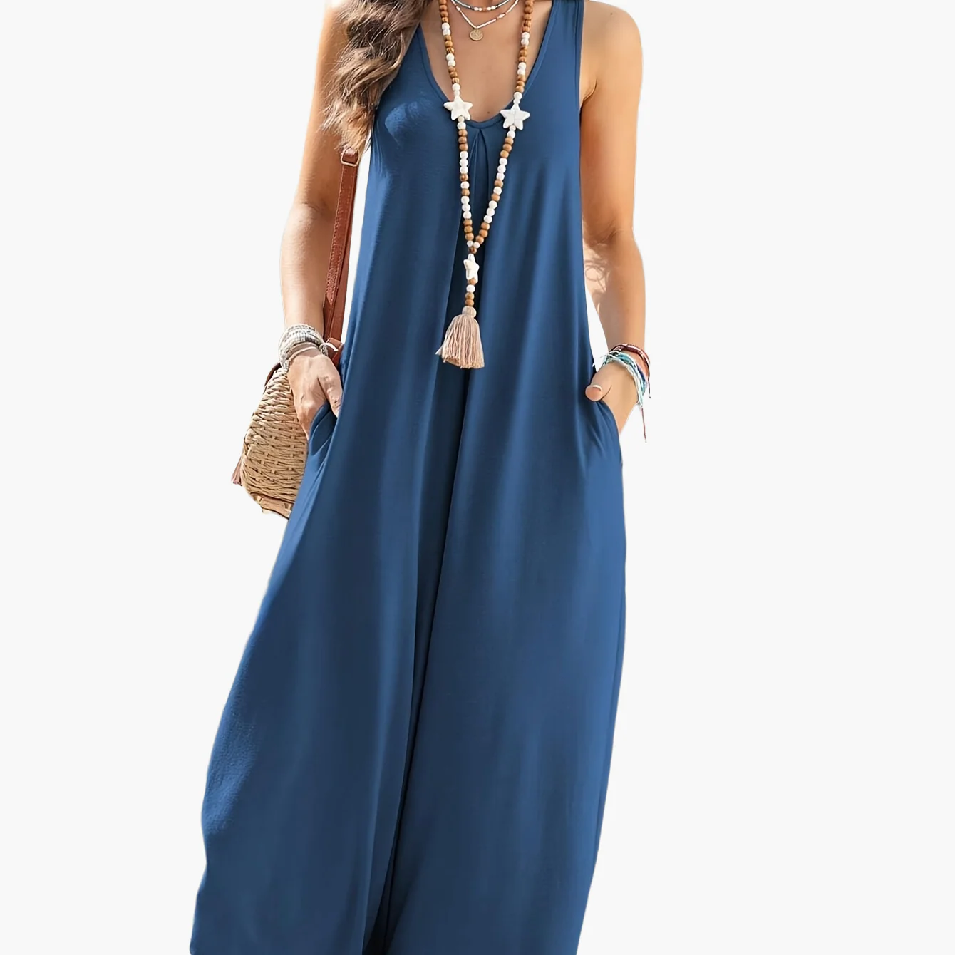 Combinaison ample décontractée femme style bohème pour l'été - Image 16