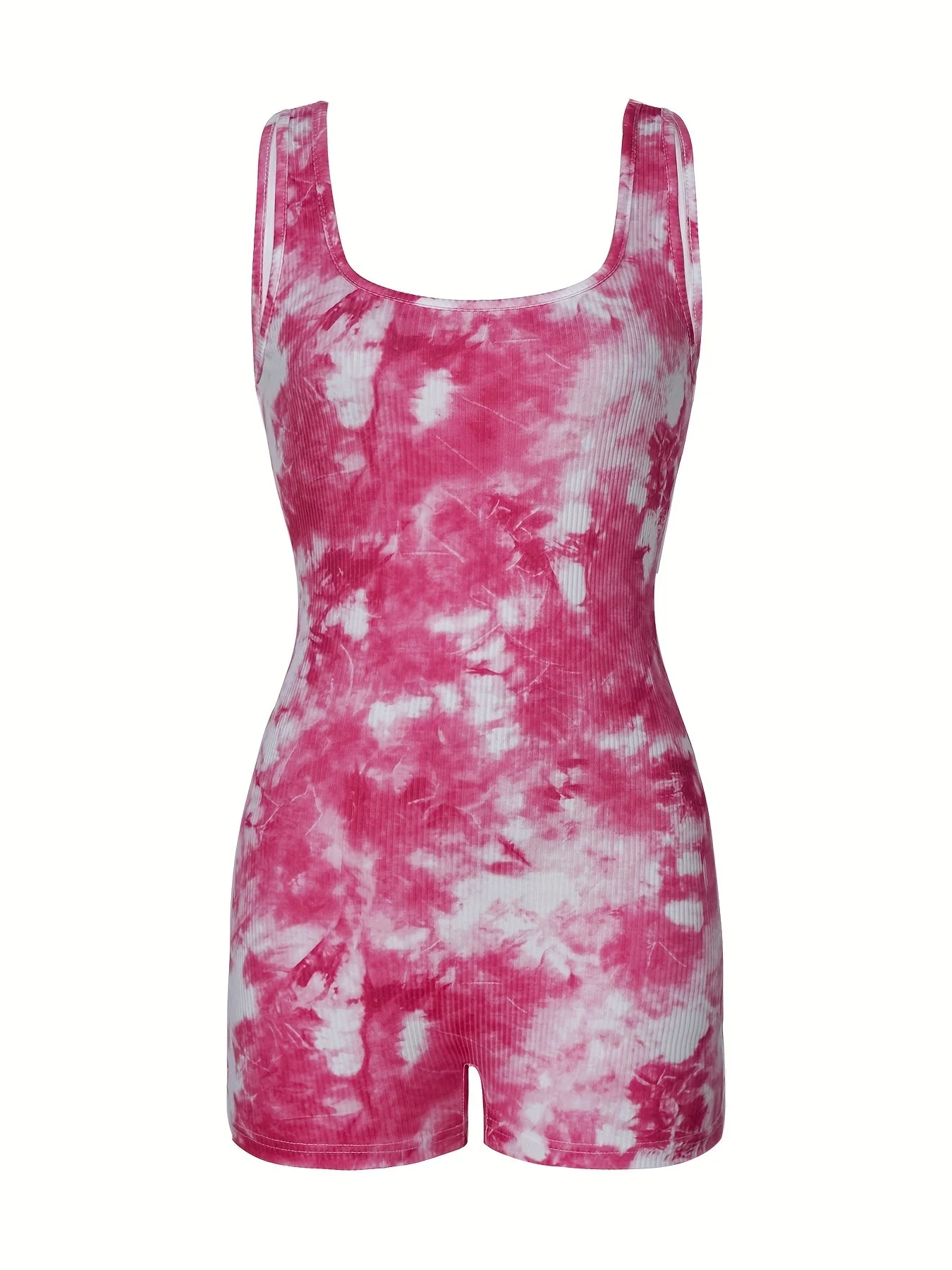 Combinaison courte décontractée pour femme style unitard à imprimé tendance, idéale pour l'été et les activités de plein air - Image 7
