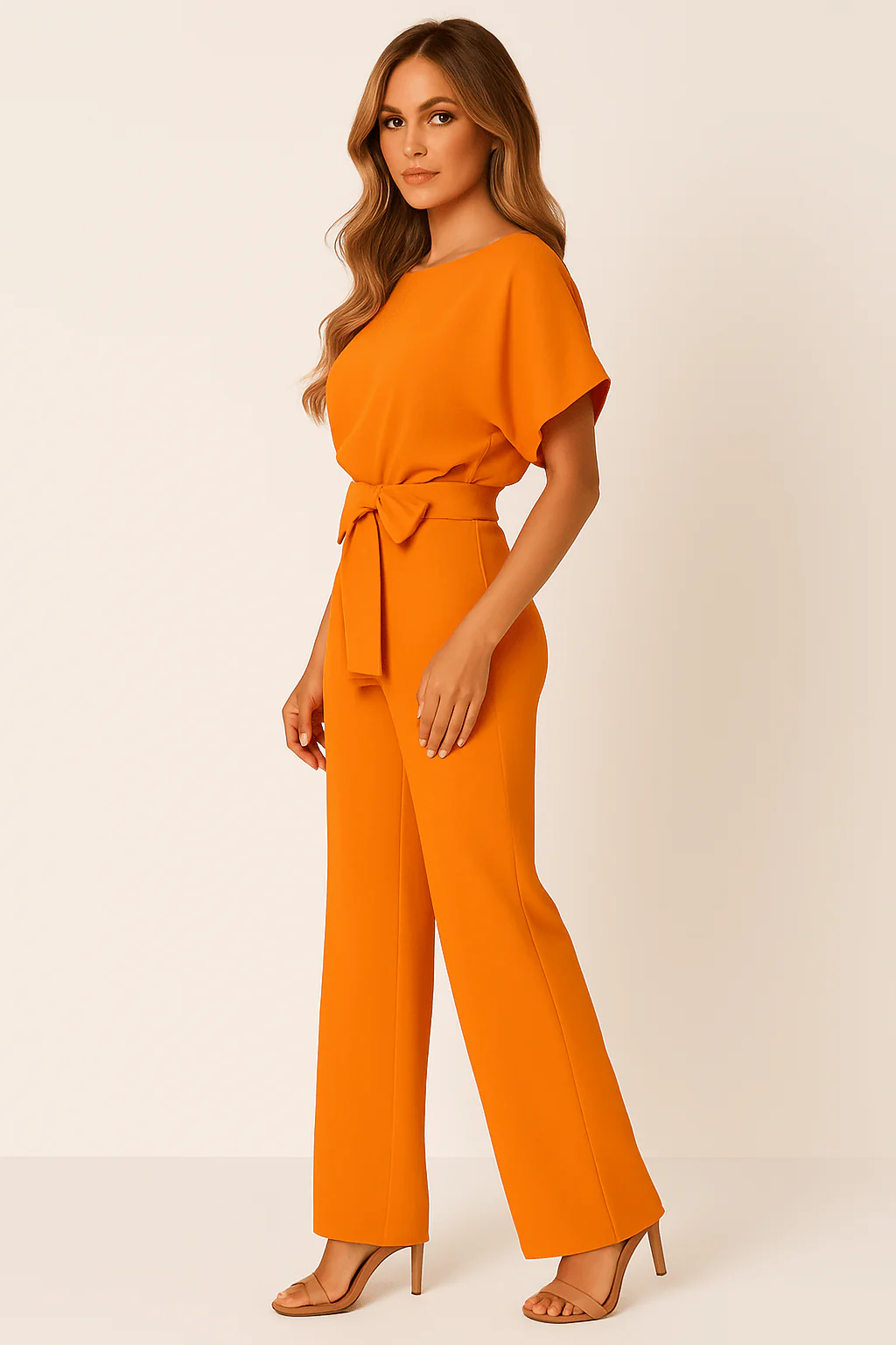 Combinaison élégante pour femme à ceinture nouée pour occasions décontractées ou habillées - Image 18
