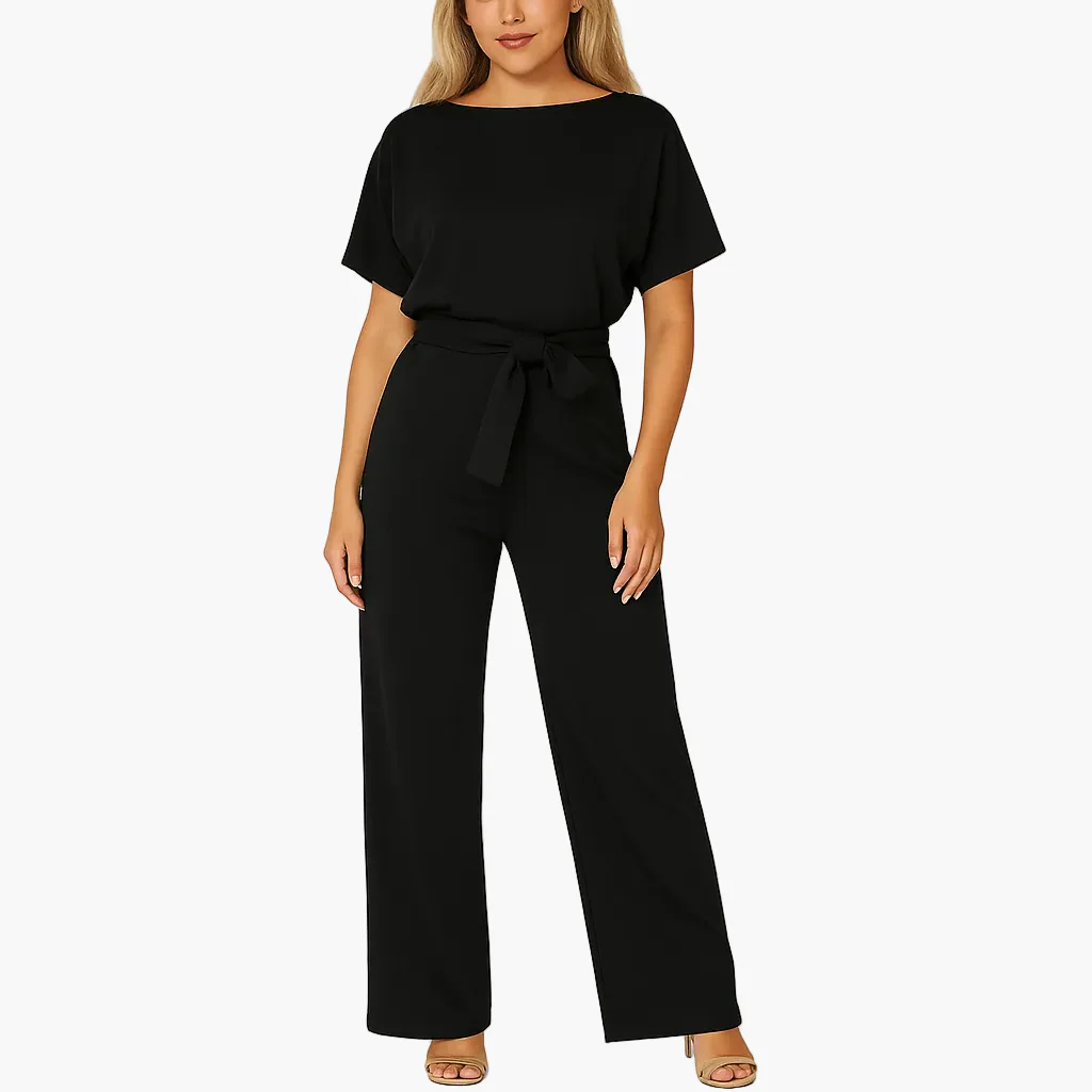 Combinaison élégante pour femme à ceinture nouée pour occasions décontractées ou habillées - Image 4