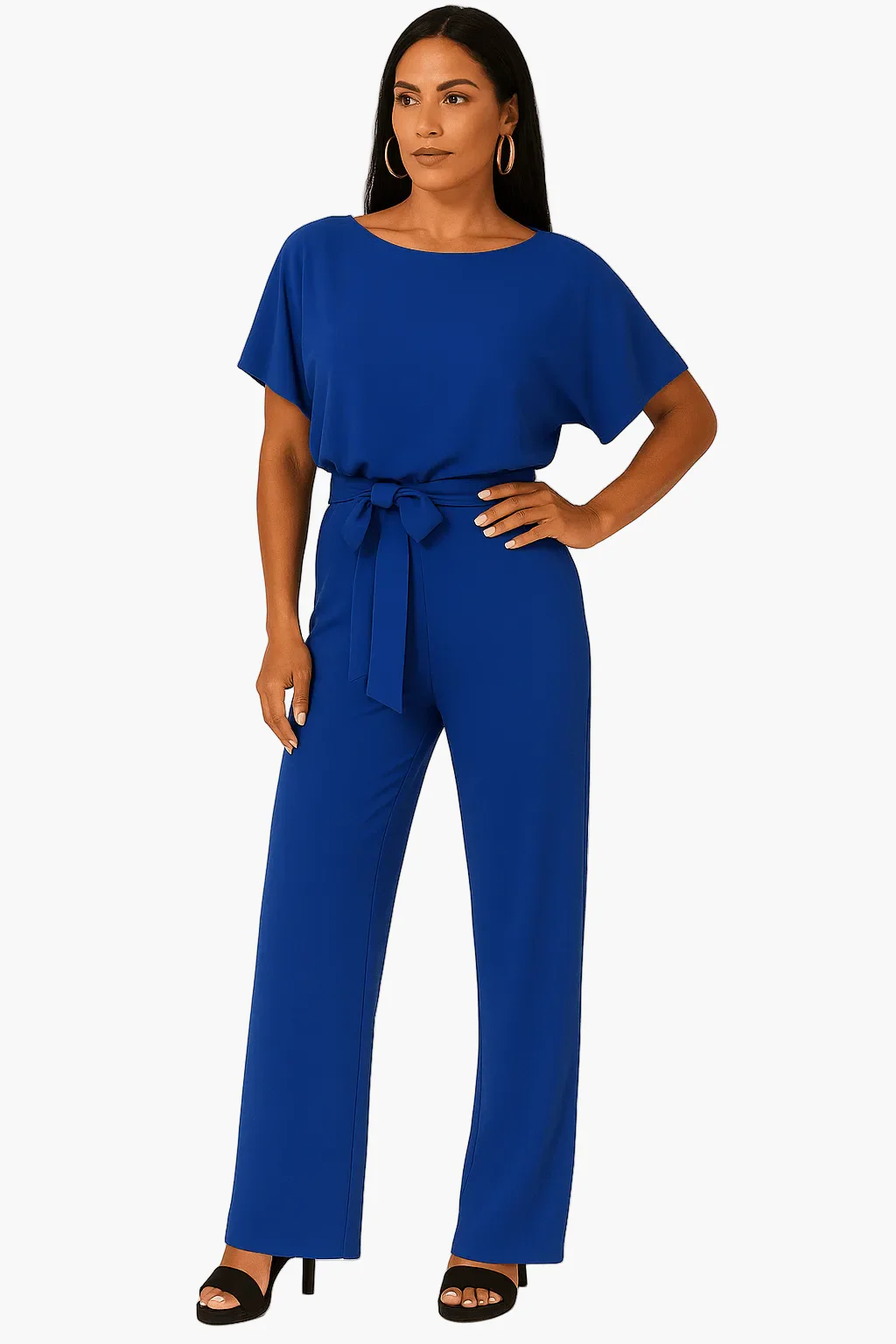Combinaison élégante pour femme à ceinture nouée pour occasions décontractées ou habillées - Image 7