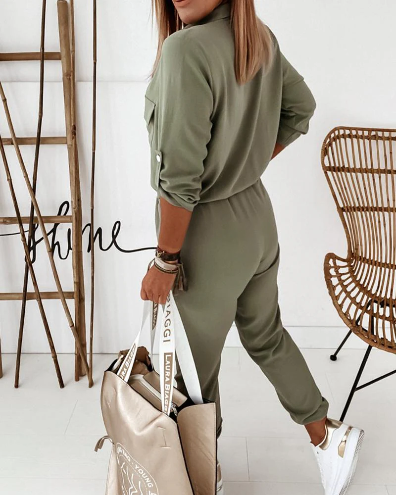 Combinaison élégante pour femme style casual chic polyvalente - Image 4