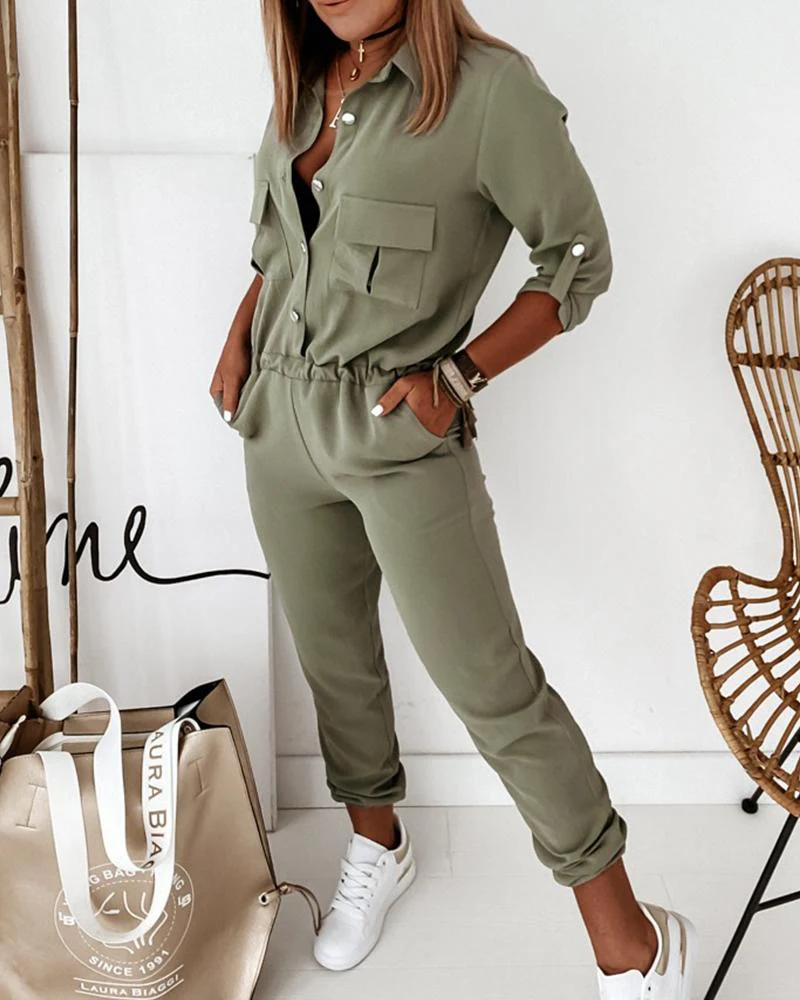 Combinaison élégante pour femme style casual chic polyvalente - Image 6