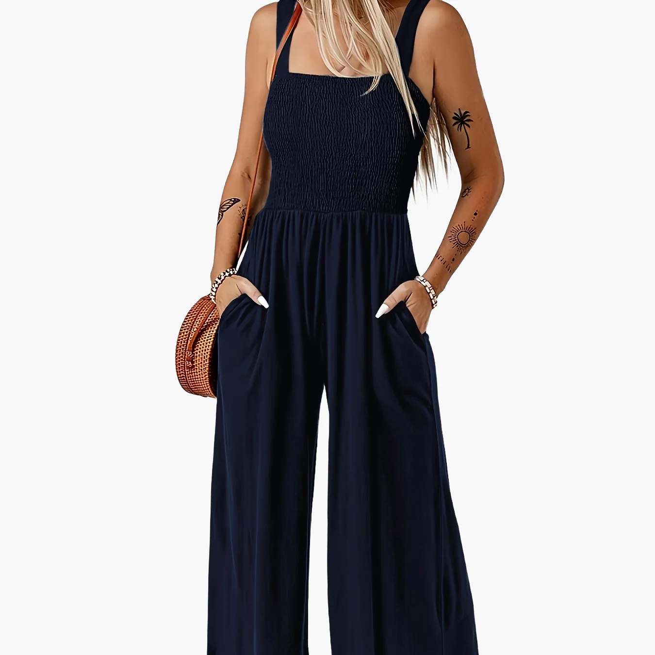 Combinaison élégante à jambes larges pour femme – Style décontracté chic printemps/été - Image 10