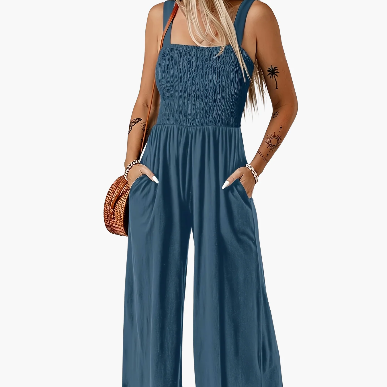 Combinaison élégante à jambes larges pour femme – Style décontracté chic printemps/été - Image 9