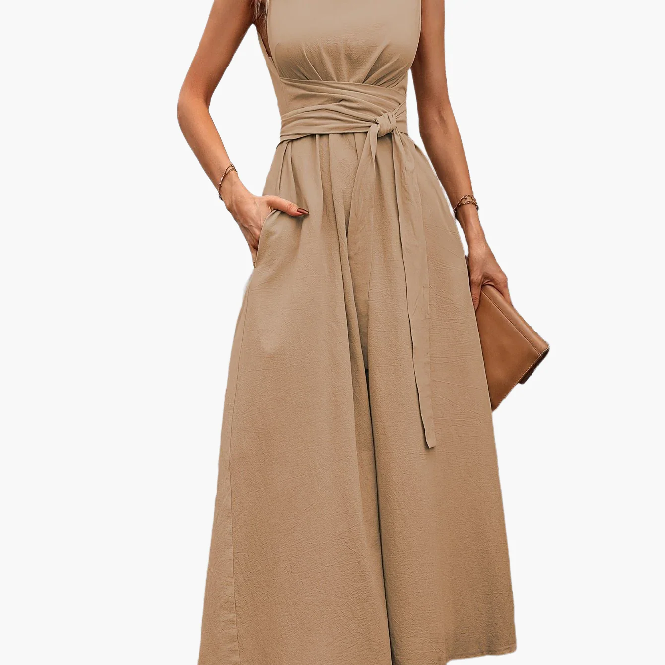 Combinaison élégante sans manches femme style décontracté pour été et sorties - Image 11