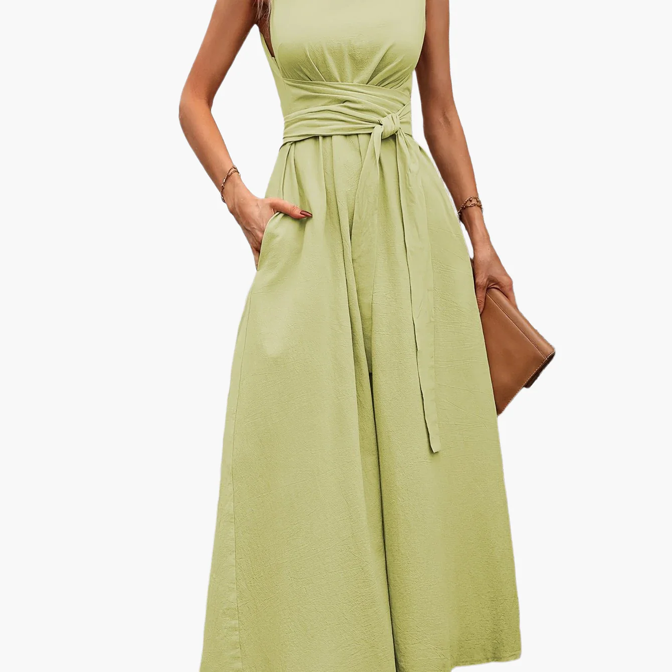 Combinaison élégante sans manches femme style décontracté pour été et sorties - Image 12