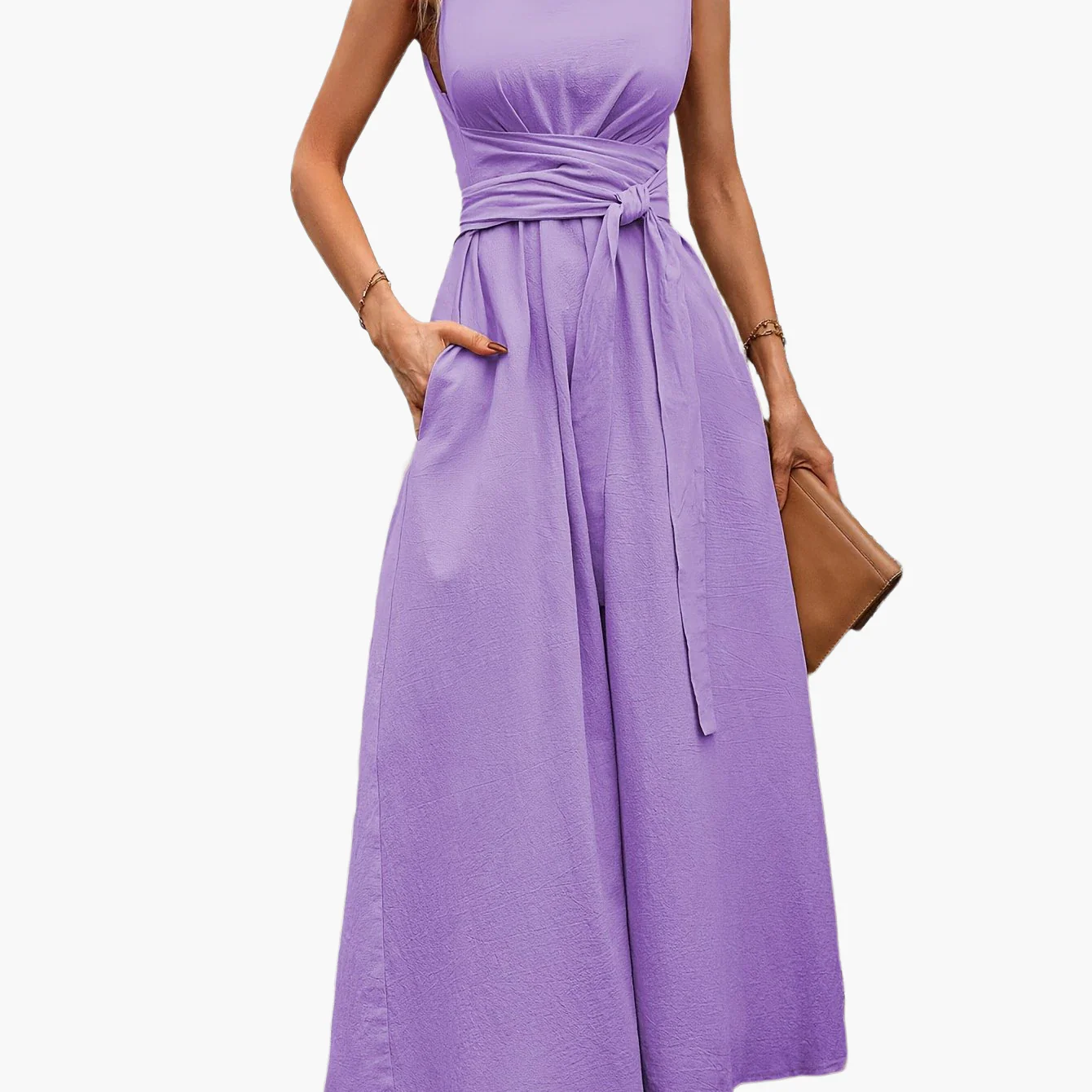 Combinaison élégante sans manches femme style décontracté pour été et sorties - Image 14