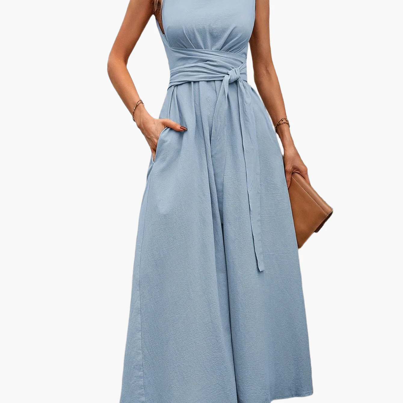 Combinaison élégante sans manches femme style décontracté pour été et sorties - Image 15