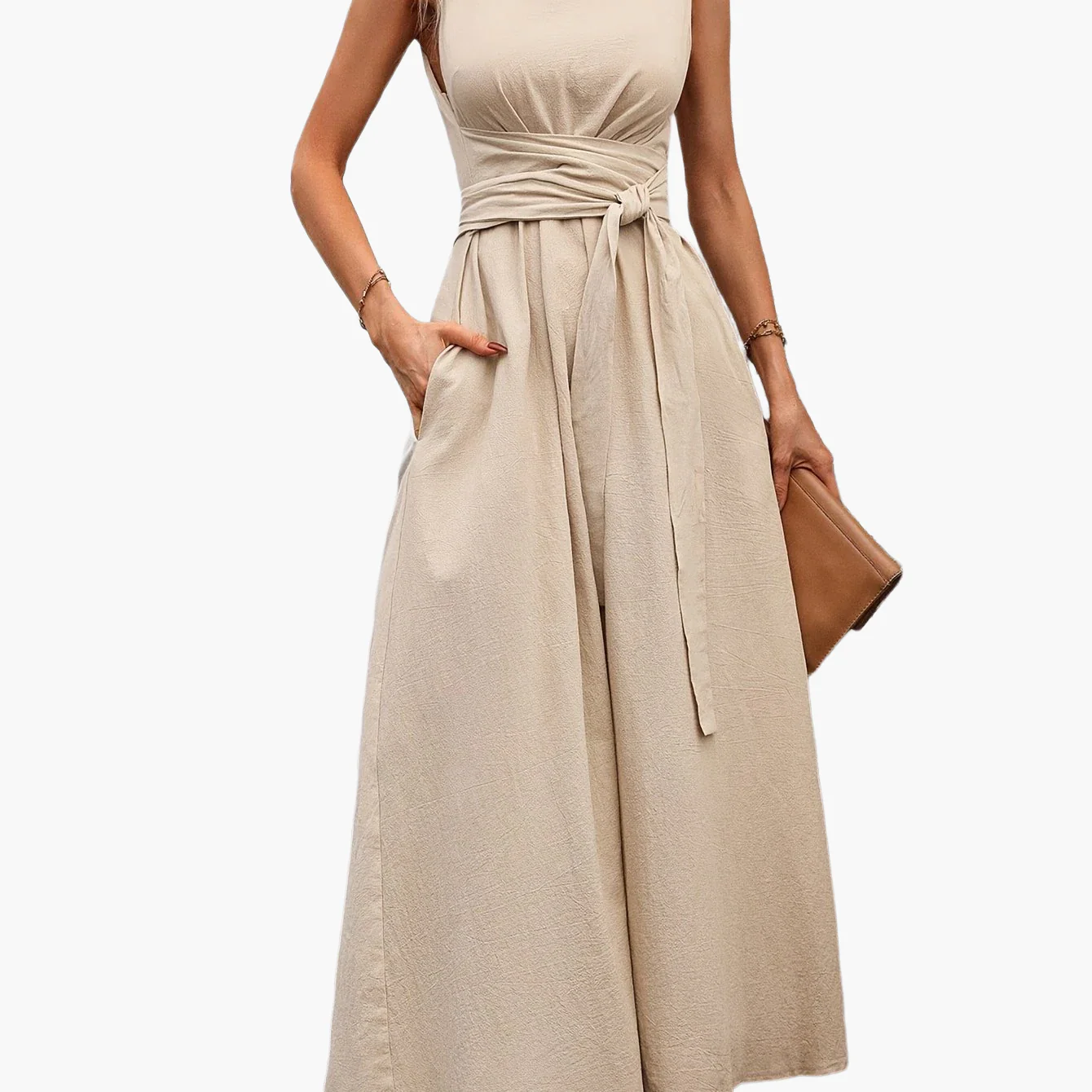 Combinaison élégante sans manches femme style décontracté pour été et sorties - Image 16