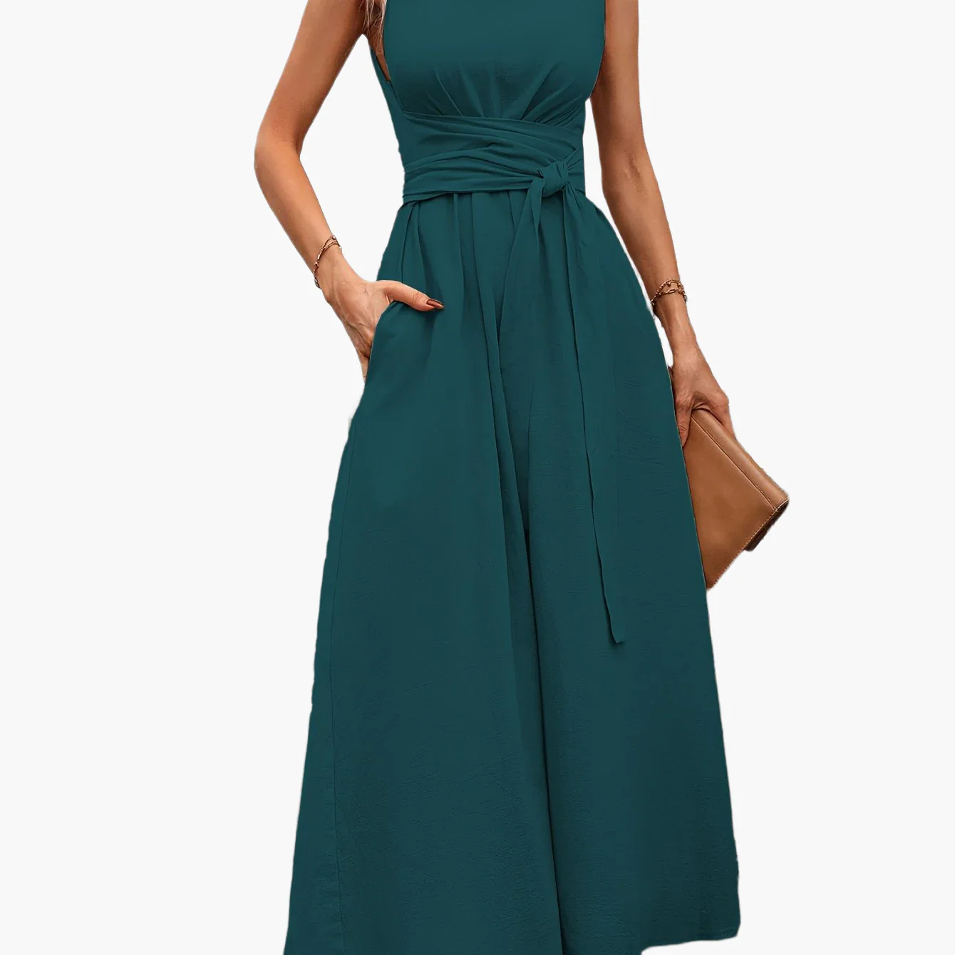 Combinaison élégante sans manches femme style décontracté pour été et sorties - Image 3