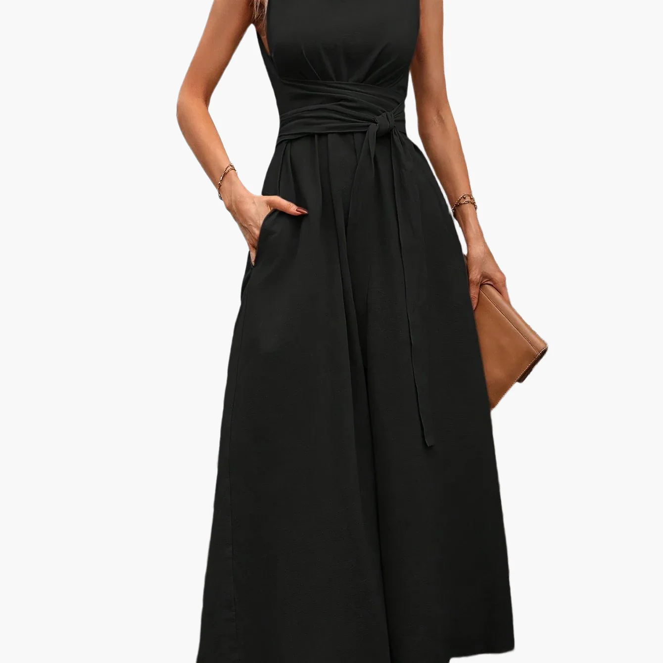 Combinaison élégante sans manches femme style décontracté pour été et sorties - Image 4