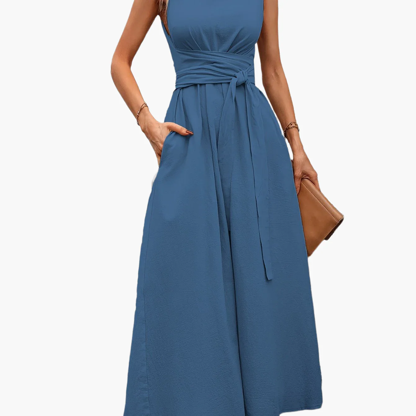 Combinaison élégante sans manches femme style décontracté pour été et sorties - Image 6