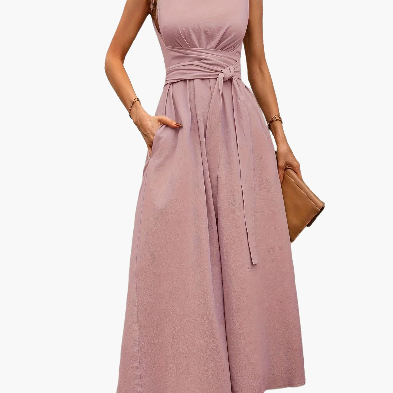 Combinaison élégante sans manches femme style décontracté pour été et sorties - Image 8