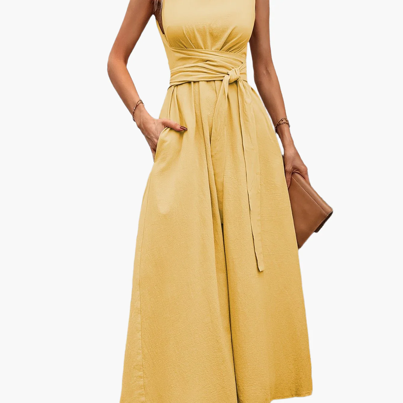 Combinaison élégante sans manches femme style décontracté pour été et sorties - Image 9