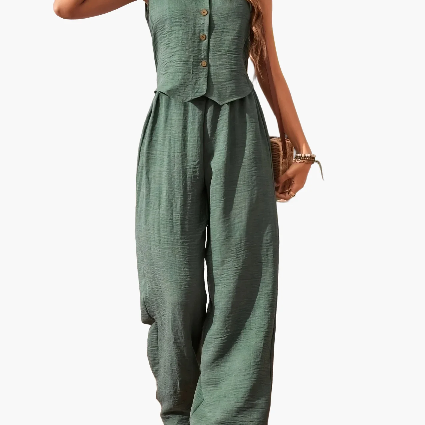 Combinaison élégante sans manches style gilet pour femme – Look chic et décontracté - Image 12