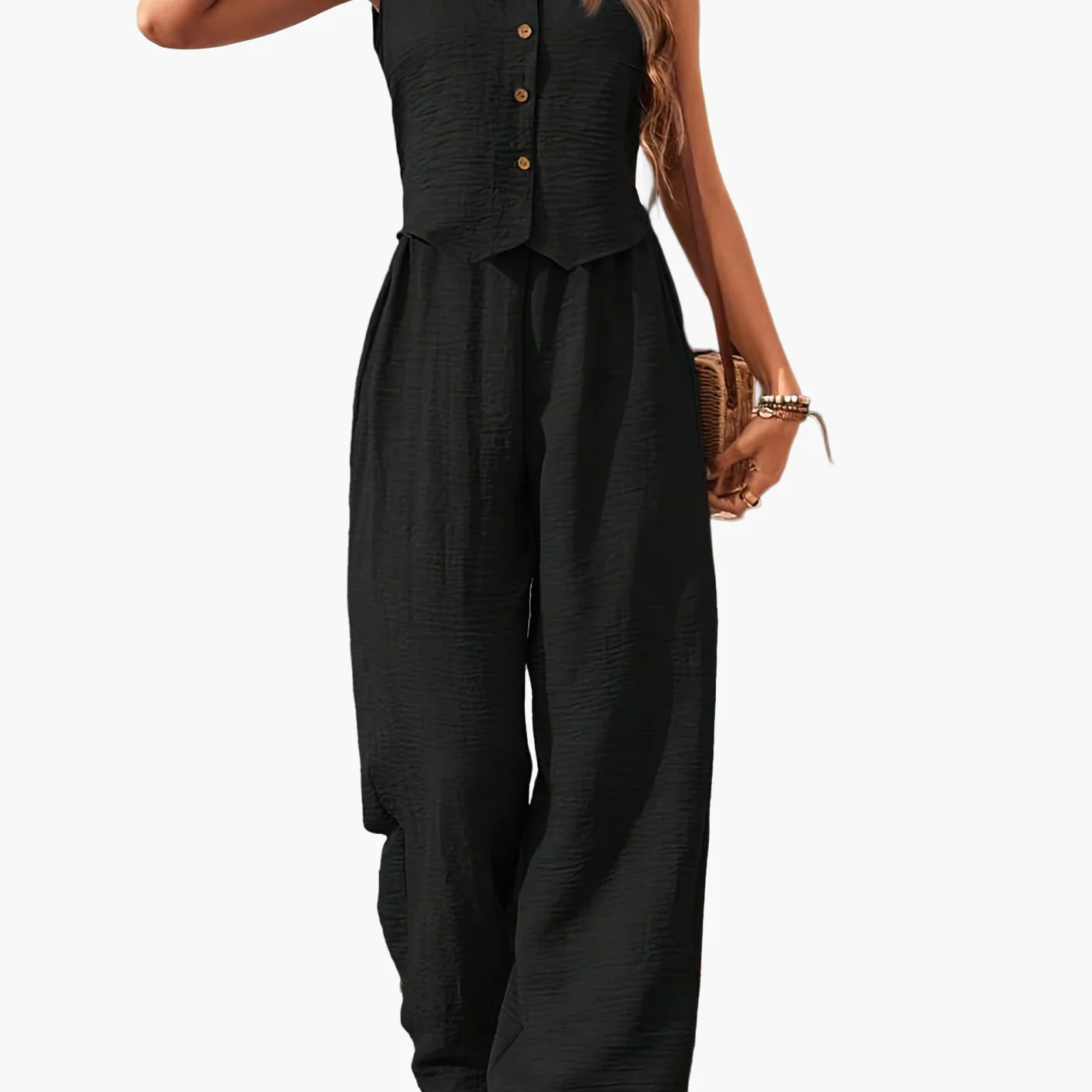 Combinaison élégante sans manches style gilet pour femme – Look chic et décontracté - Image 13
