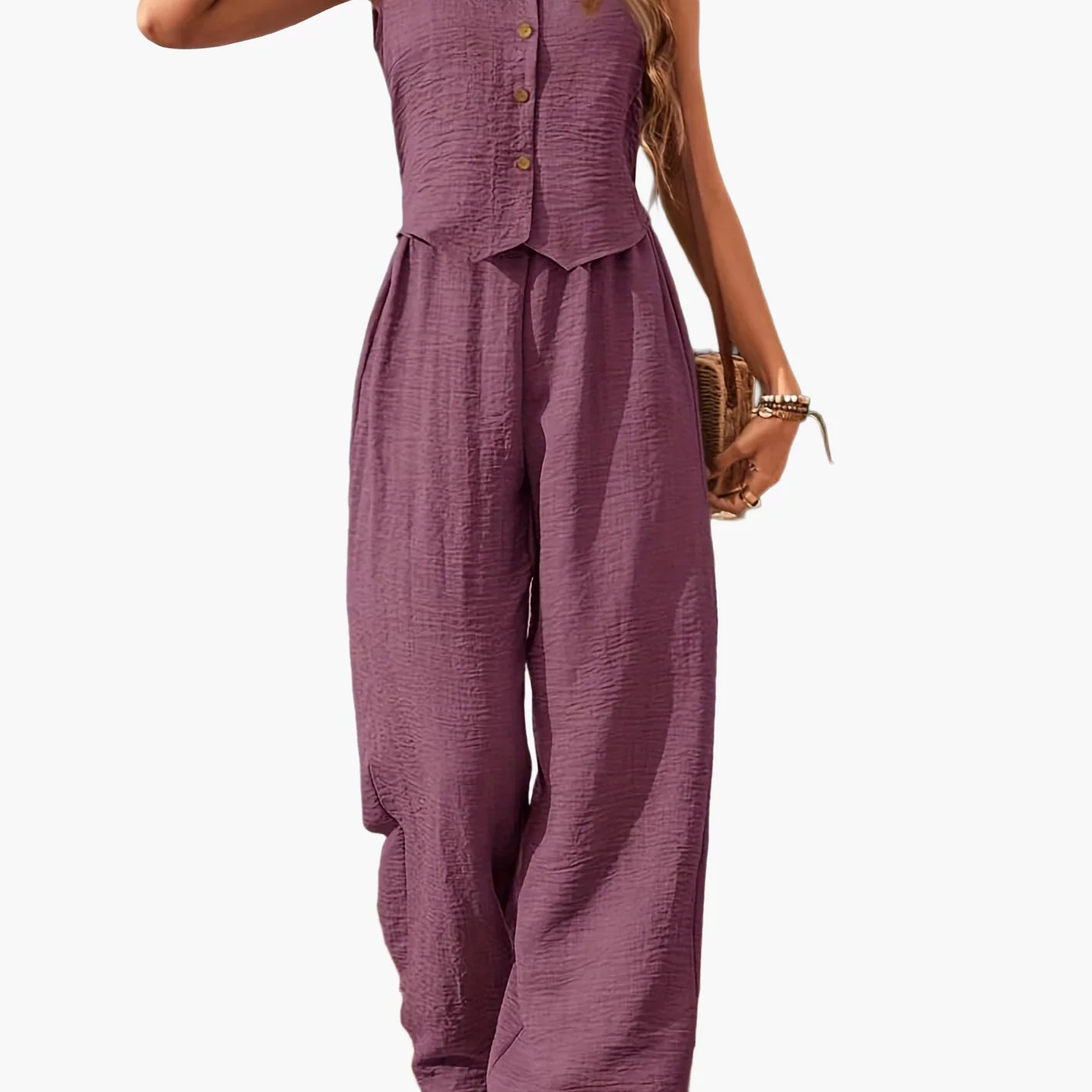 Combinaison élégante sans manches style gilet pour femme – Look chic et décontracté - Image 15