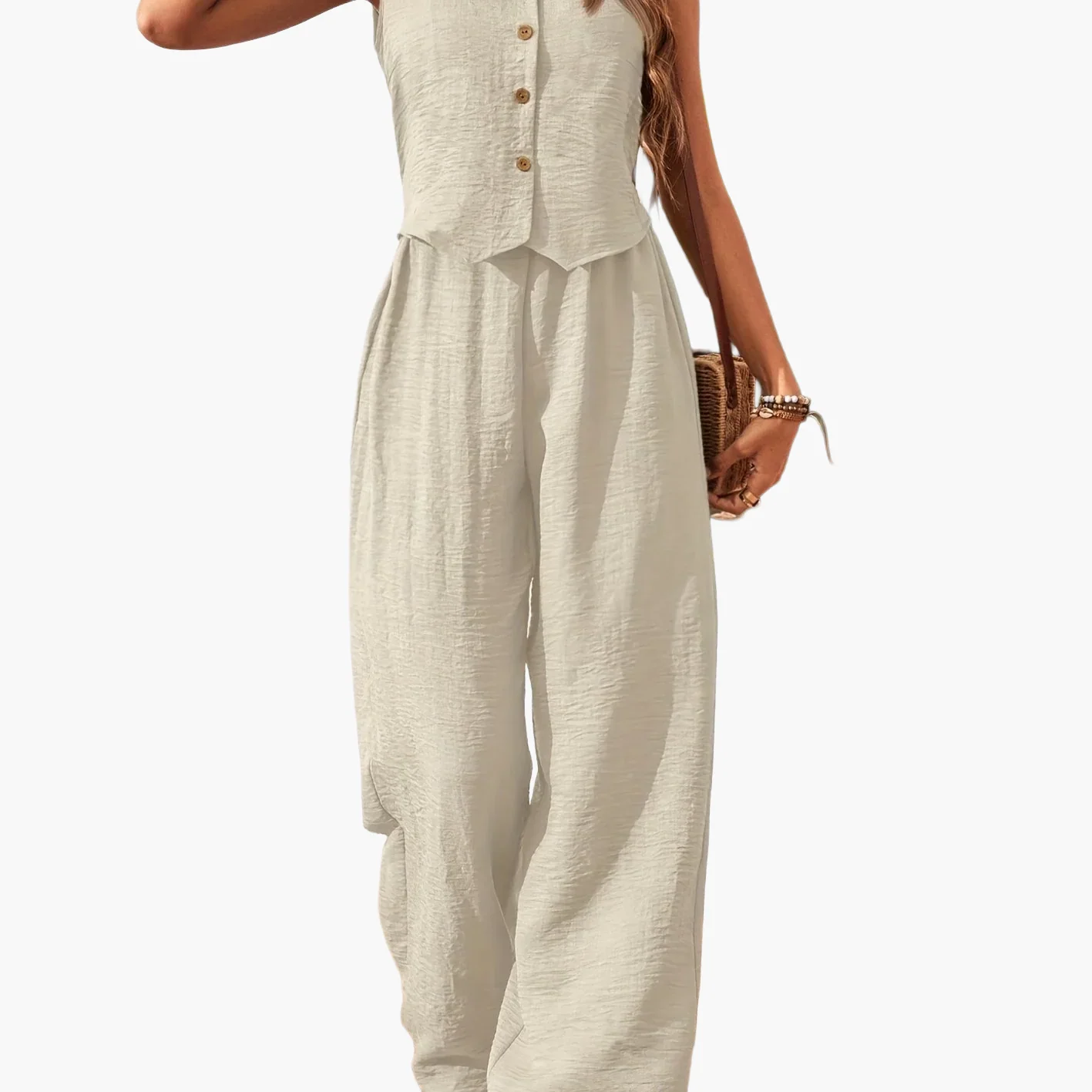 Combinaison élégante sans manches style gilet pour femme – Look chic et décontracté - Image 16