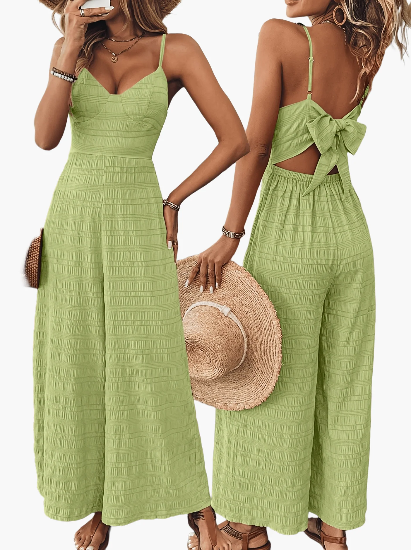 Combinaison large d'été élégante pour femme - Style décontracté chic, idéale pour les vacances et sorties - Image 10