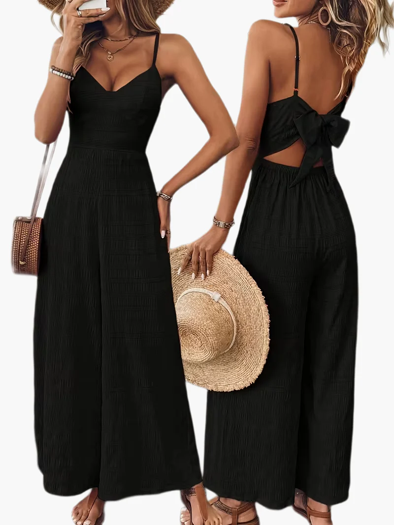 Combinaison large d'été élégante pour femme - Style décontracté chic, idéale pour les vacances et sorties - Image 3