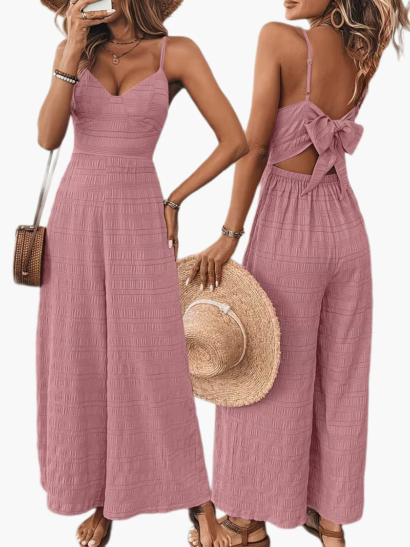 Combinaison large d'été élégante pour femme - Style décontracté chic, idéale pour les vacances et sorties - Image 6