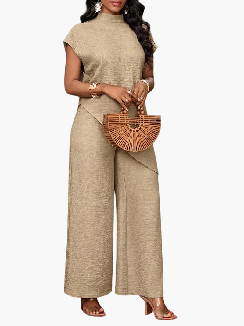 Combinaison Pantalon Asymétrique Élégante Femme Style Décontracté Printemps Été - Image 7