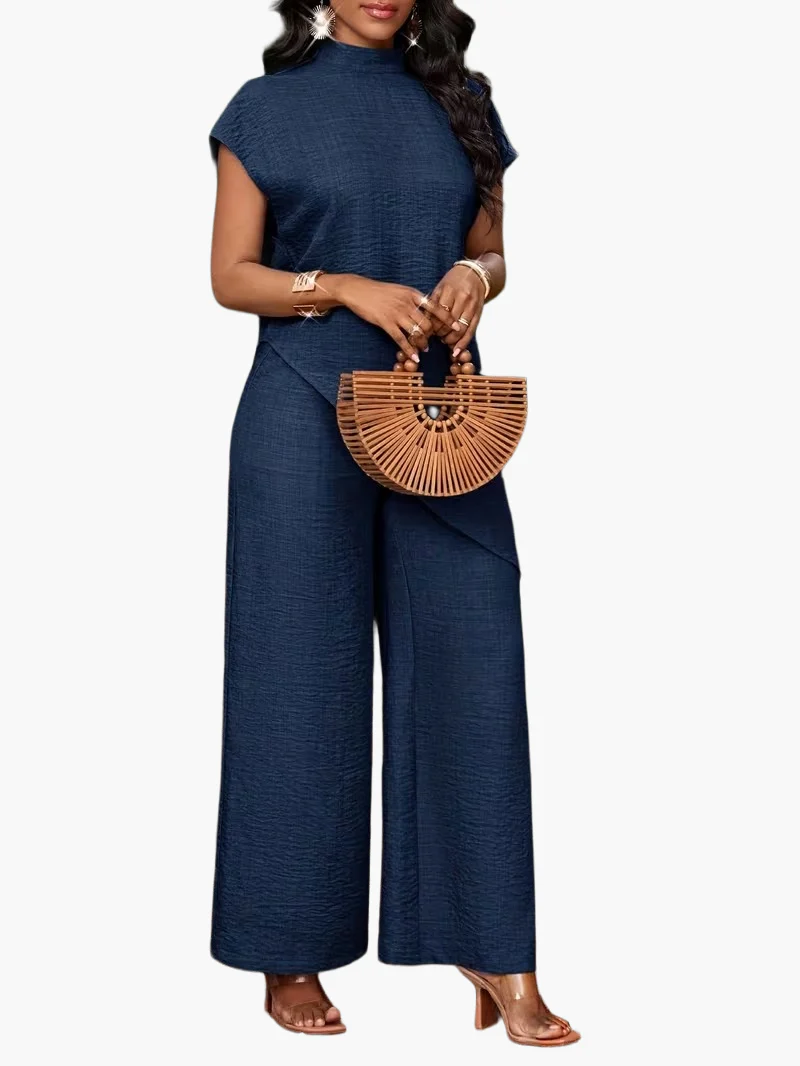 Combinaison Pantalon Asymétrique Élégante Femme Style Décontracté Printemps Été - Image 8