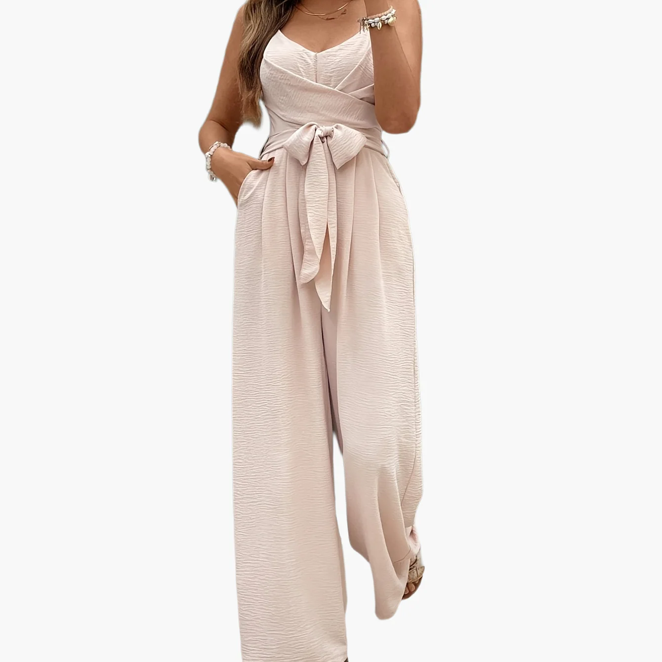 Combinaison pantalon élégante à fines bretelles pour femme, style chic printemps-été - Image 14