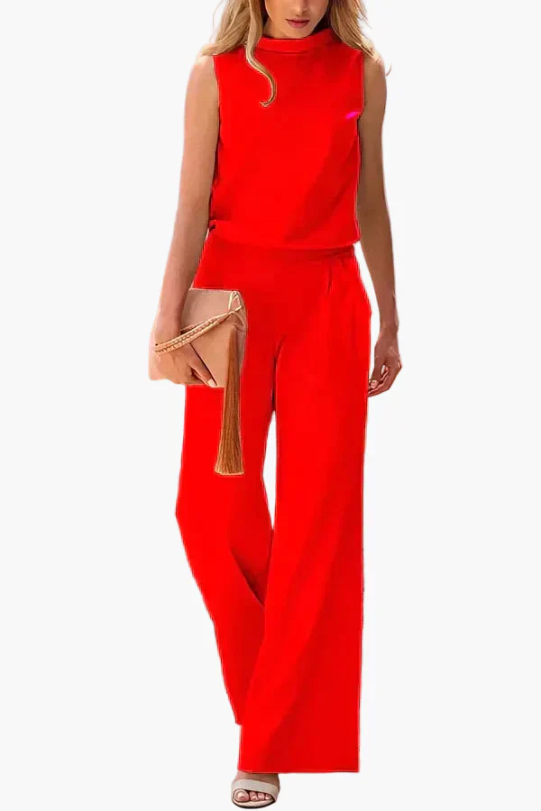 Combinaison pantalon sans manches élégante femme – Style chic et polyvalent pour toutes occasions - Image 4