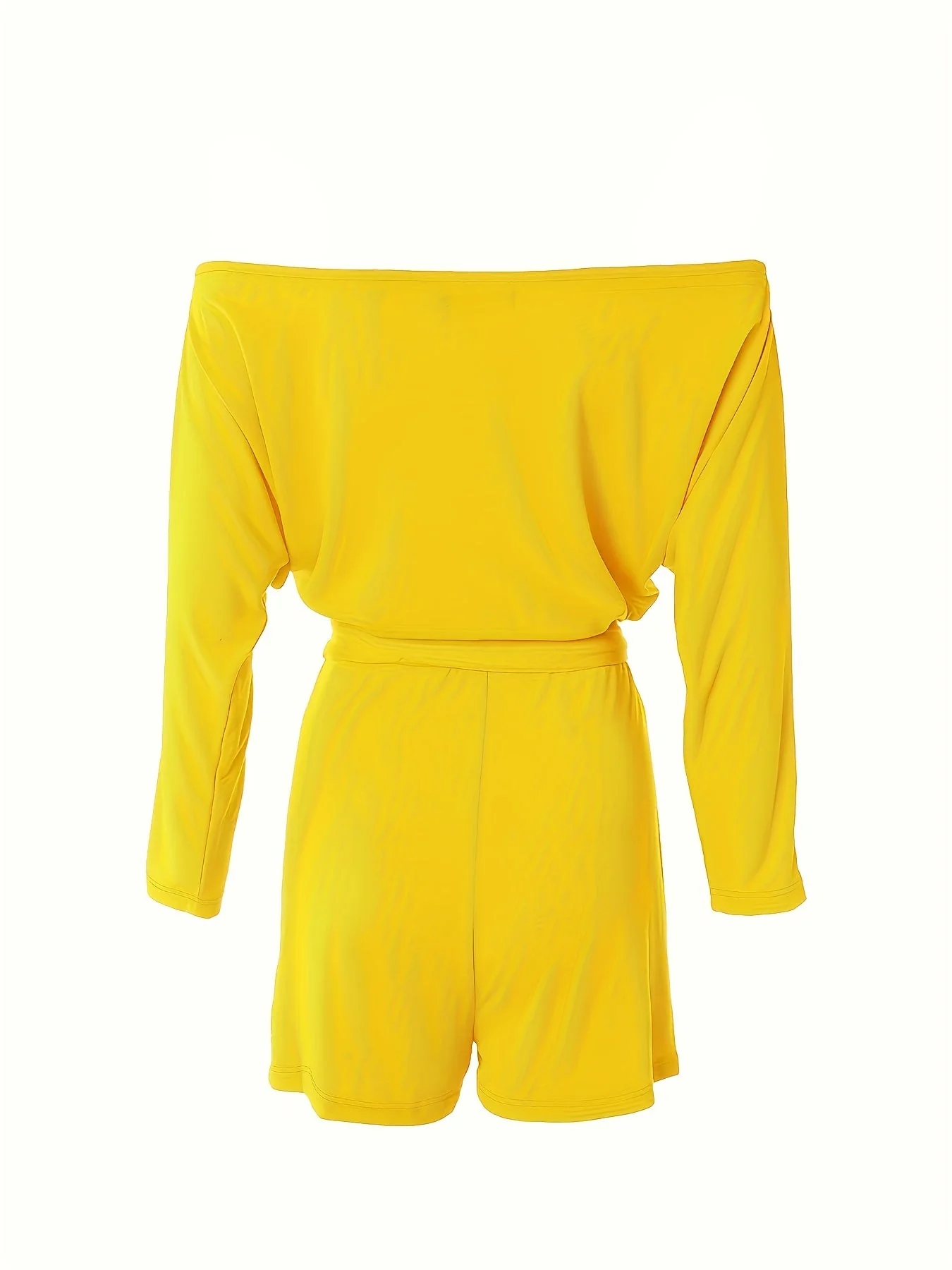 Combinaison Short Décontractée Femme Style Bardot à Manches Longues pour Été - Image 10
