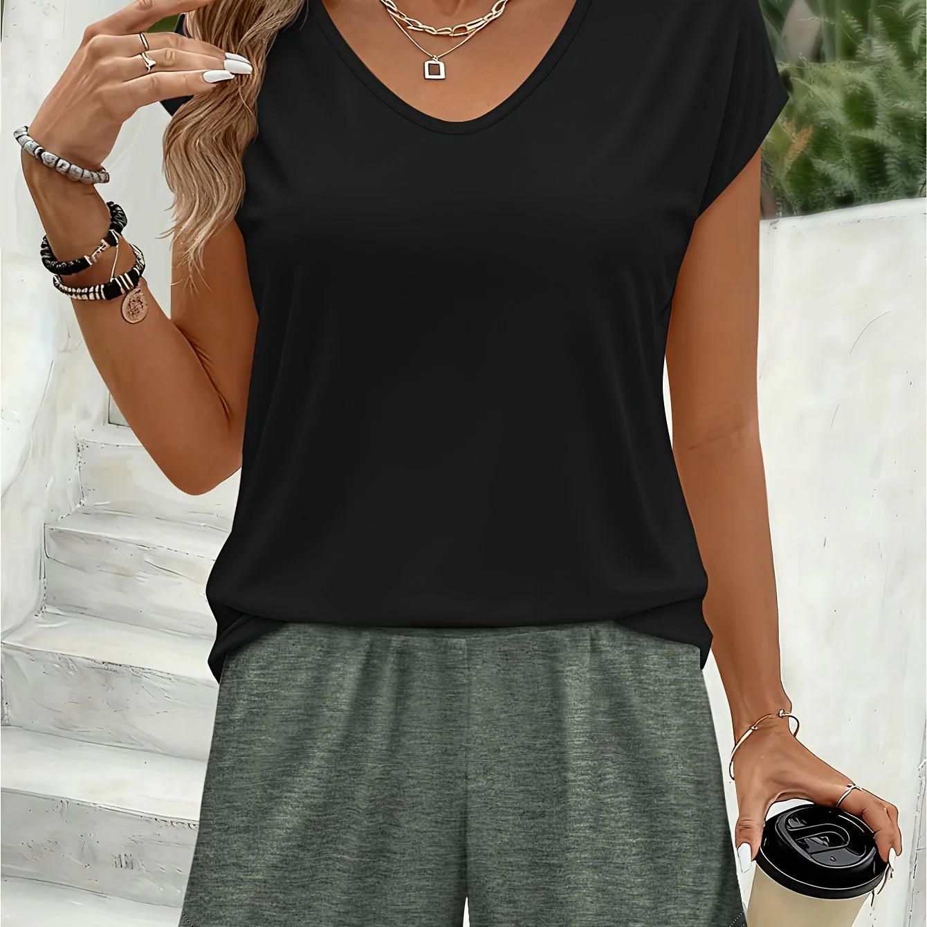 Combinaison Short Décontractée Femme Style Estival pour Loisirs et Quotidien - Image 8