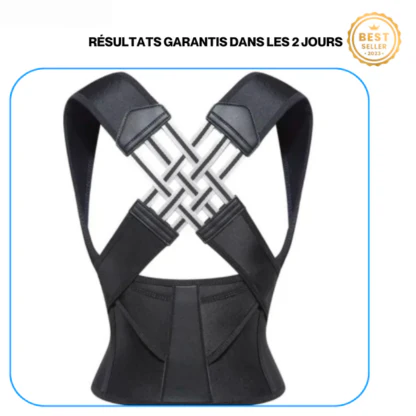 Correcteur de posture dorsal pour homme – Soutien ergonomique pour le dos et les épaules, maintien du dos, redresseur de posture - Image 9