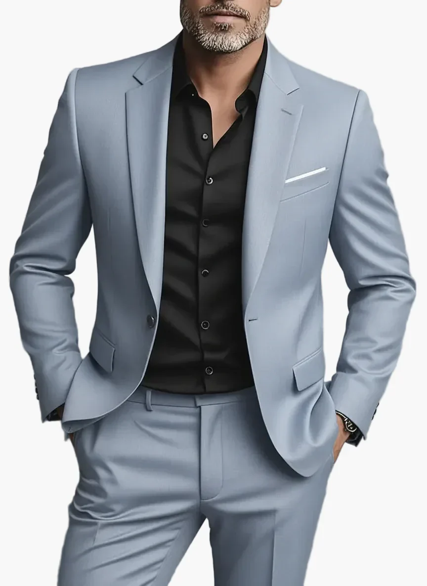 Costume deux pièces homme élégant coupe moderne pour affaires et soirées - Image 2