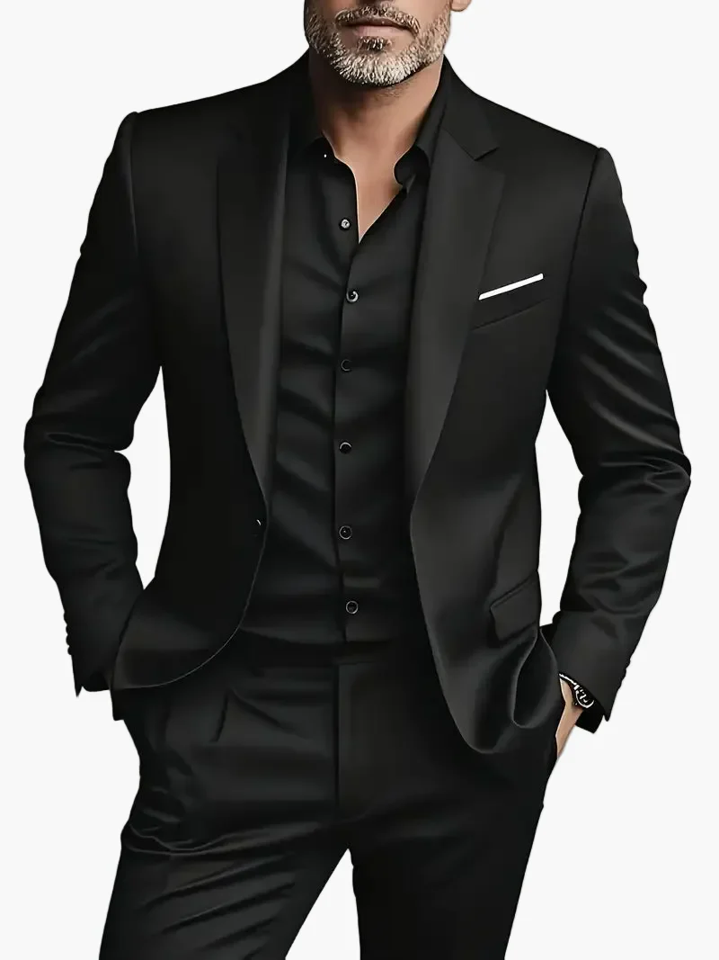 Costume deux pièces homme élégant coupe moderne pour affaires et soirées - Image 4