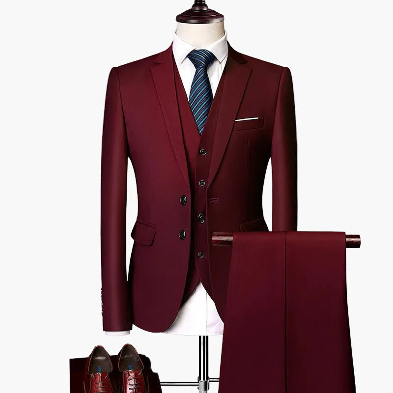 Costume Homme 3 Pièces Coupe Moderne pour Mariage et Affaires - Image 10