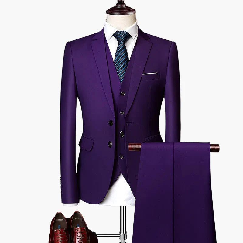 Costume Homme 3 Pièces Coupe Moderne pour Mariage et Affaires - Image 12