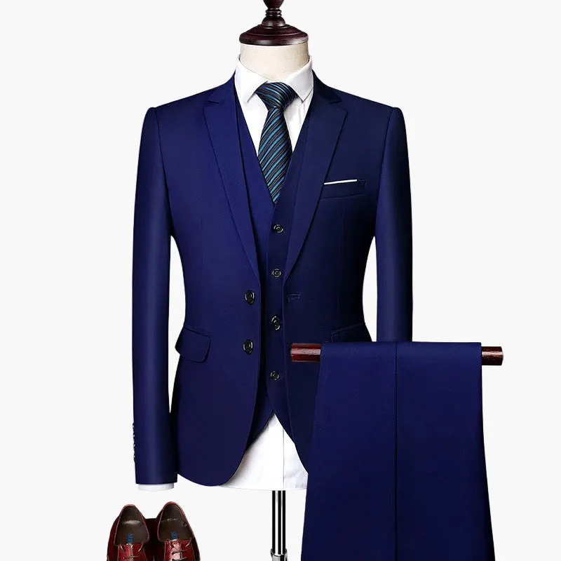 Costume Homme 3 Pièces Coupe Moderne pour Mariage et Affaires - Image 2