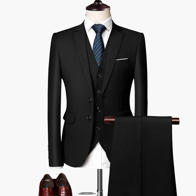 Costume Homme 3 Pièces Coupe Moderne pour Mariage et Affaires - Image 3