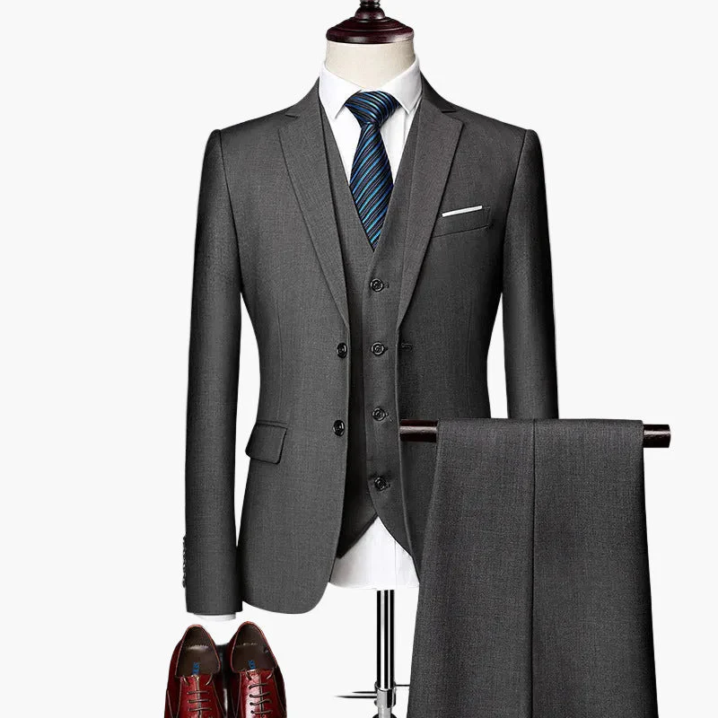 Costume Homme 3 Pièces Coupe Moderne pour Mariage et Affaires - Image 4