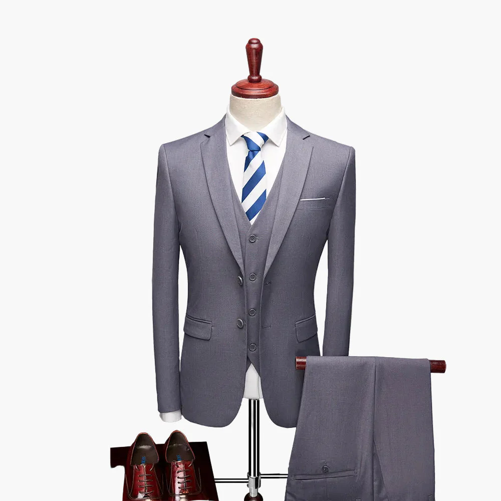 Costume Homme 3 Pièces Coupe Moderne pour Mariage et Affaires - Image 5
